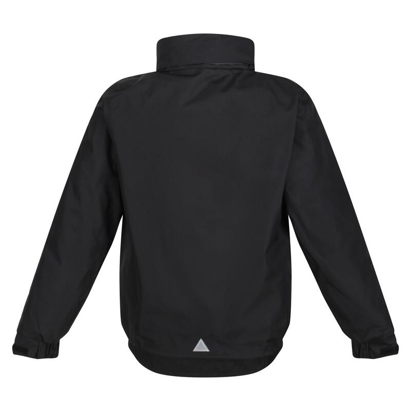 ThermoJacke, wasserdicht Kinder Schwarz/Aschegrau