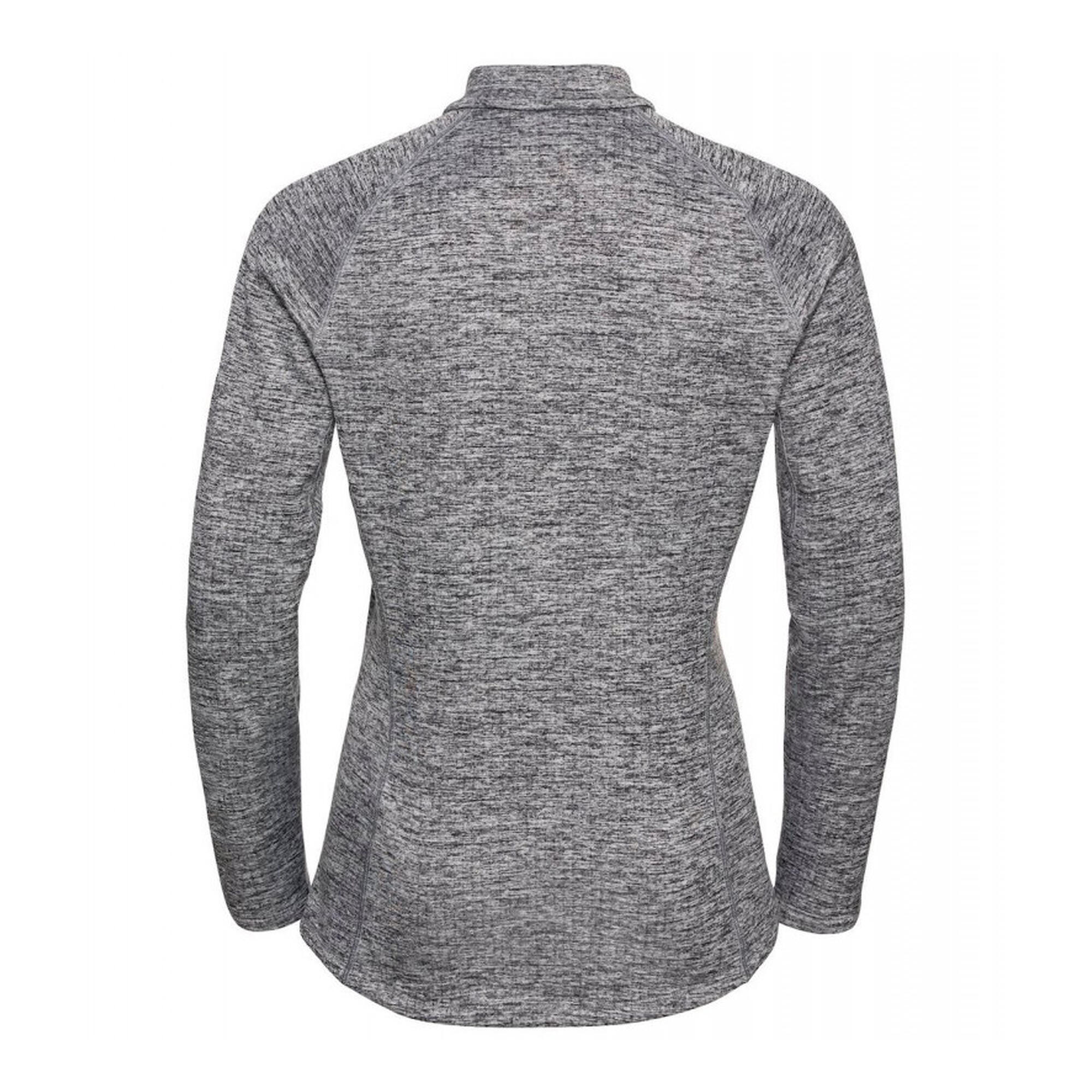 Langarm Performance Quarter Zip Top Herren Schwarz meliert/Schwarz 2/3