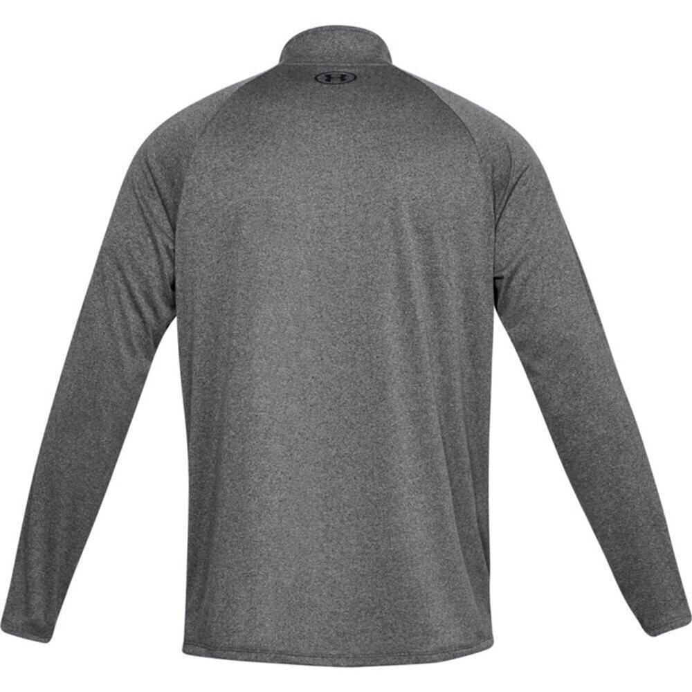 Mens Tech Half Zip Top (Carbon Heather/Black) 2/4