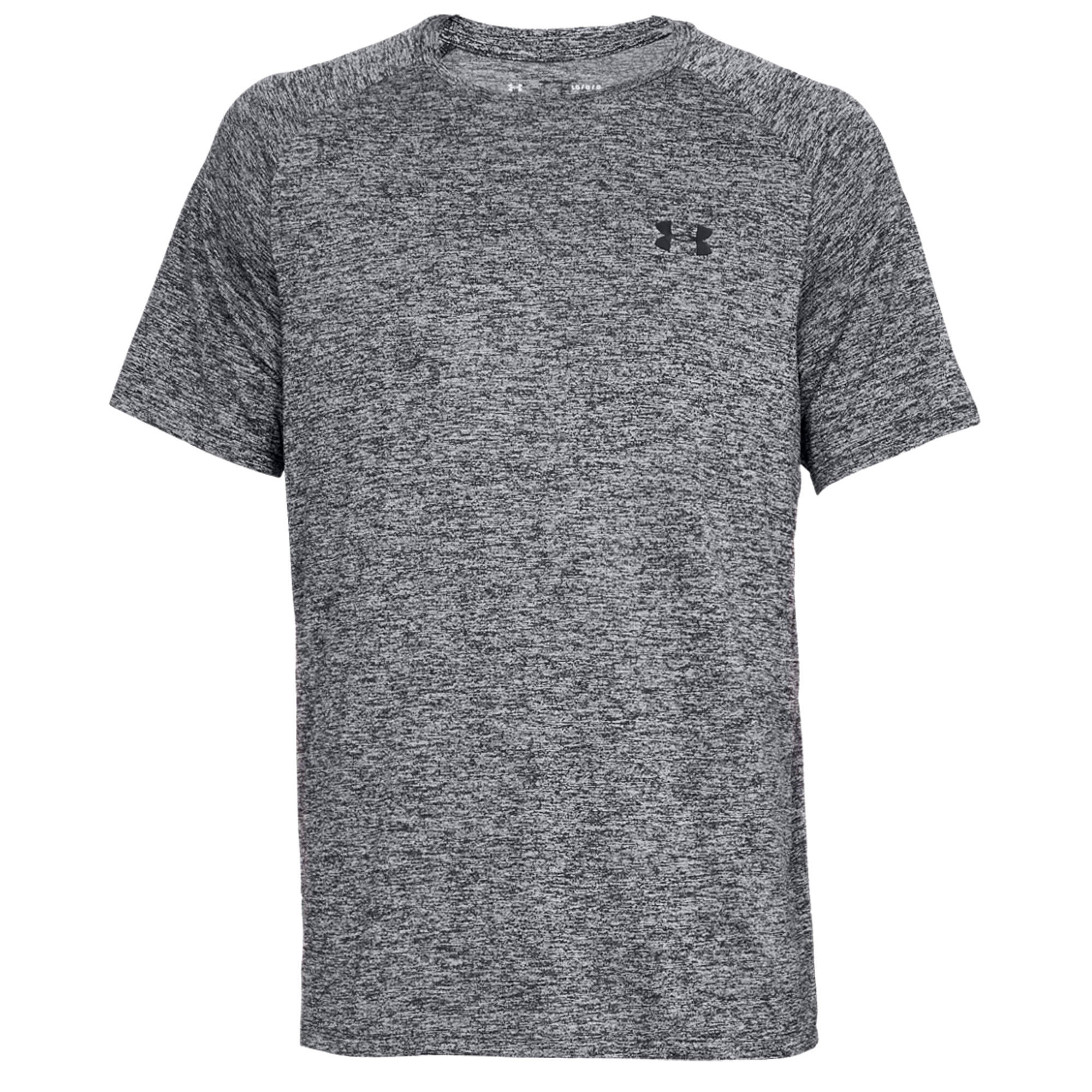 Mens Tech TShirt Black Light Graphite UNDER ARMOUR Decathlon