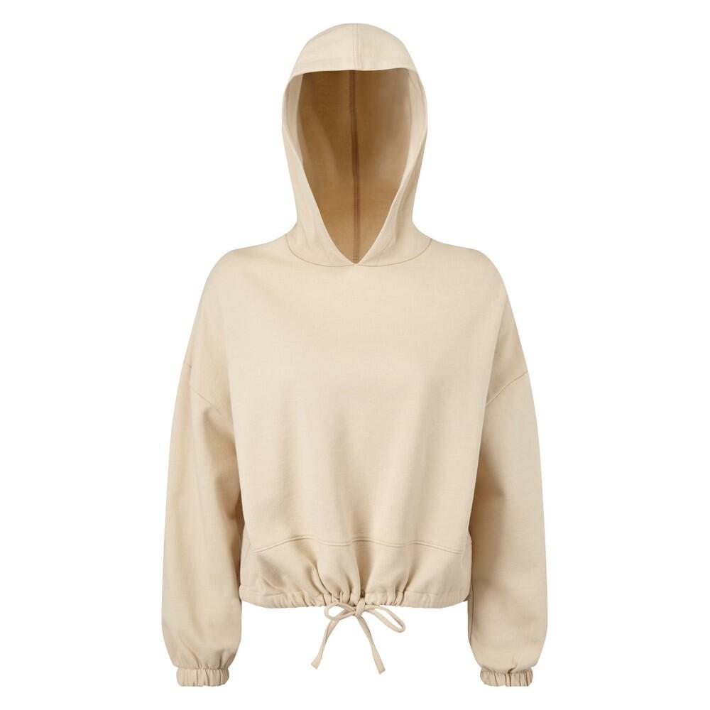 TRIDRI Womens/Ladies Cropped Oversize Hoodie (Nude)