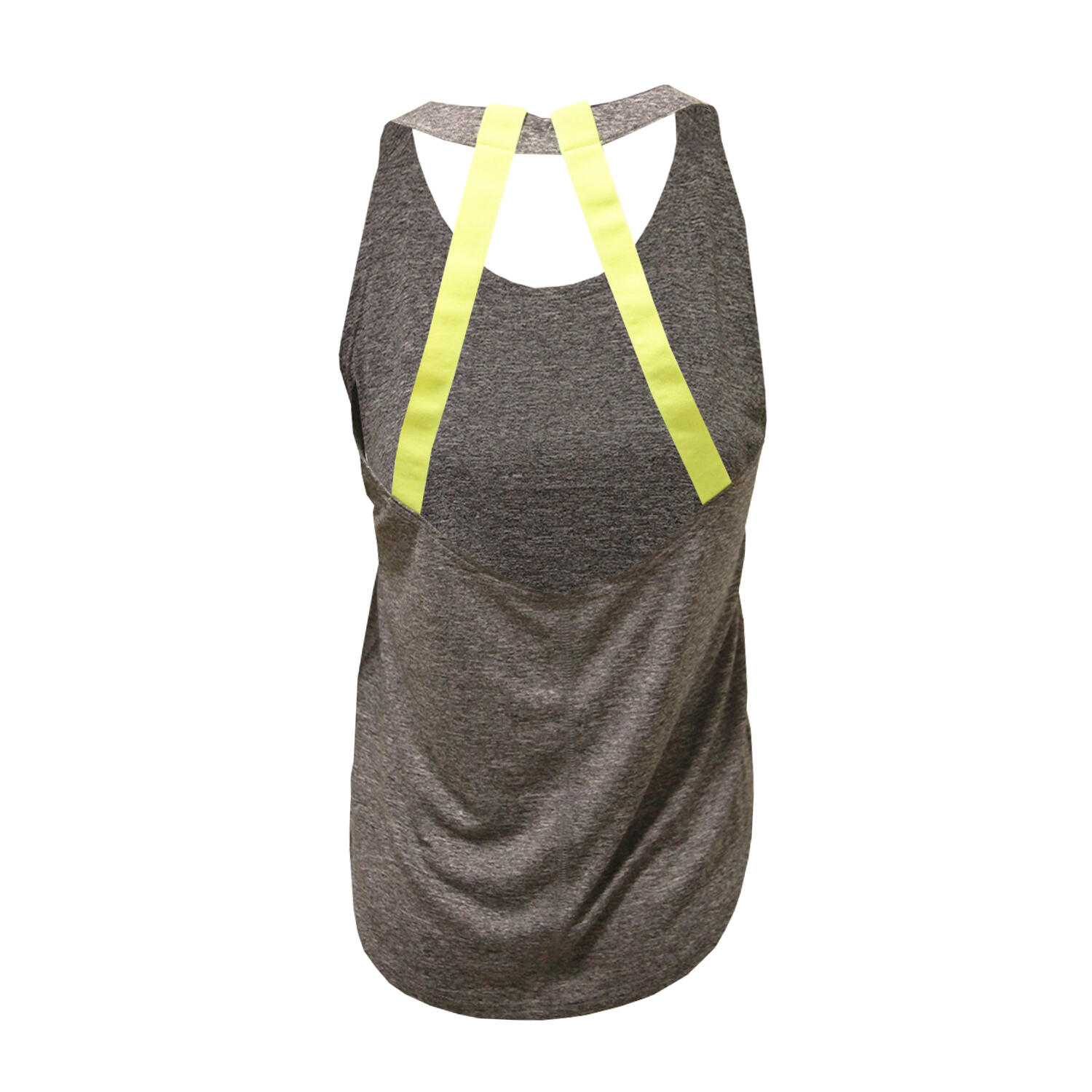 Tri Dri Womens/Ladies Double Strap Back Sleeveless Vest (Black Melange) 2/3