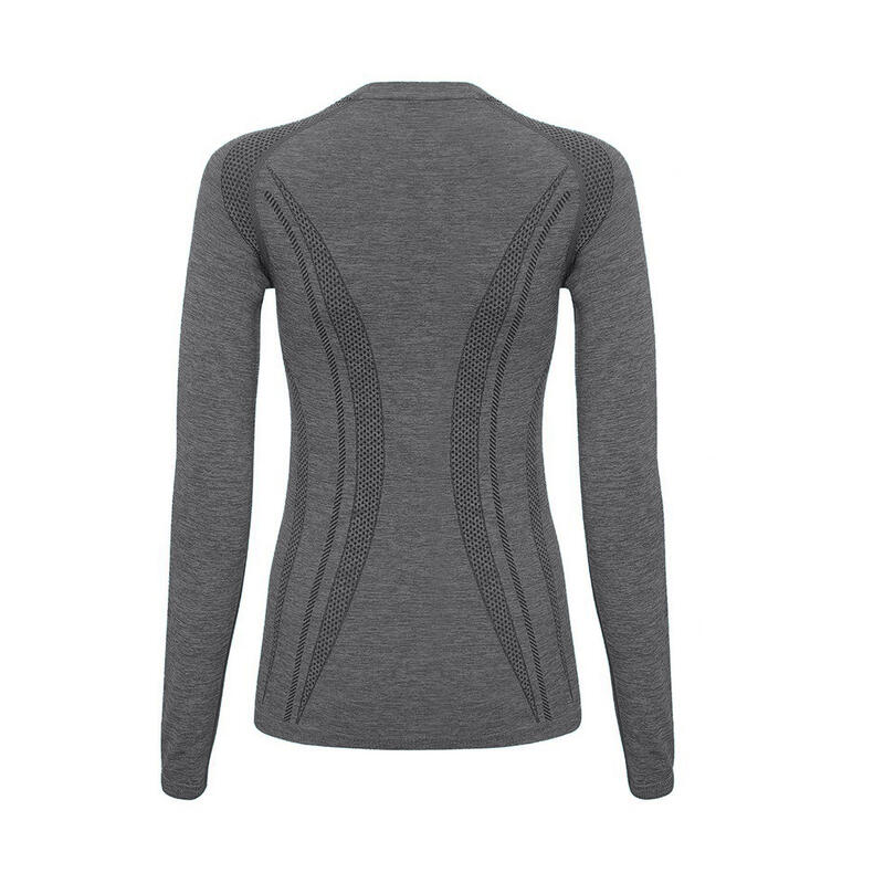 Seamless 3D Fit Multi Sport Performance Langarm Top Damen Anthrazit