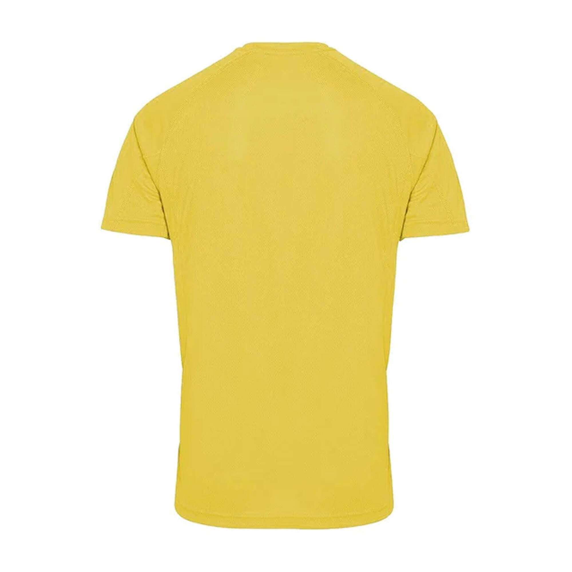 Tri Dri Mens Panelled Short Sleeve TShirt (Sun Yellow) 2/3