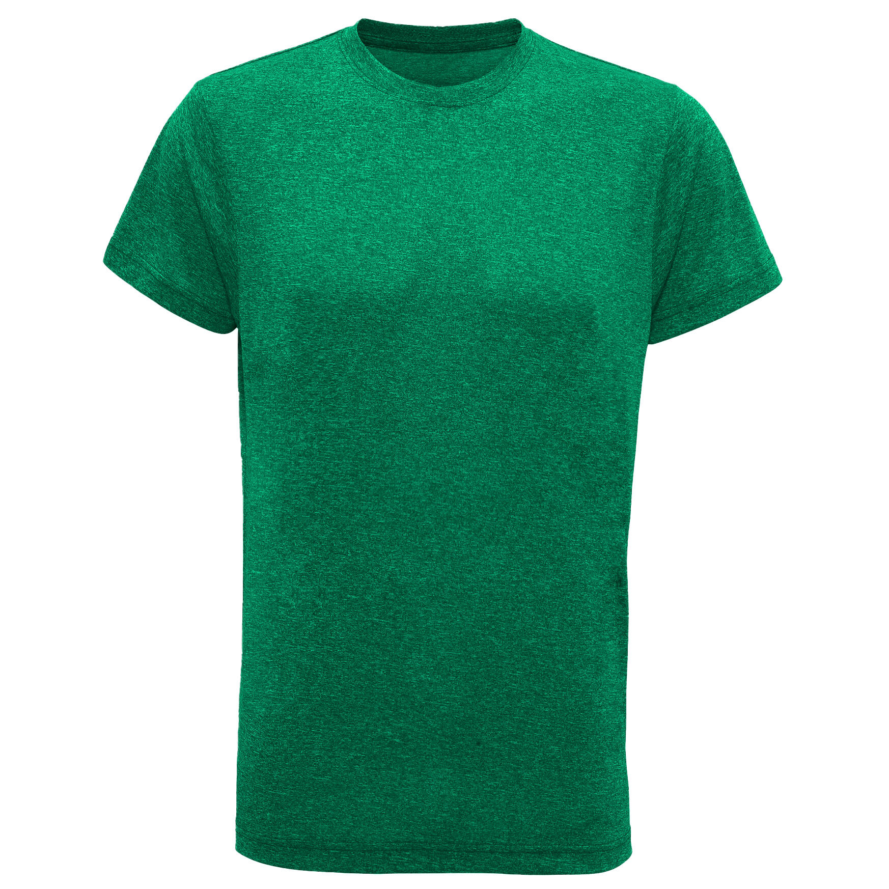 Tri Dri Men's short-sleeved fitness shirt (Forest green and blue blend)