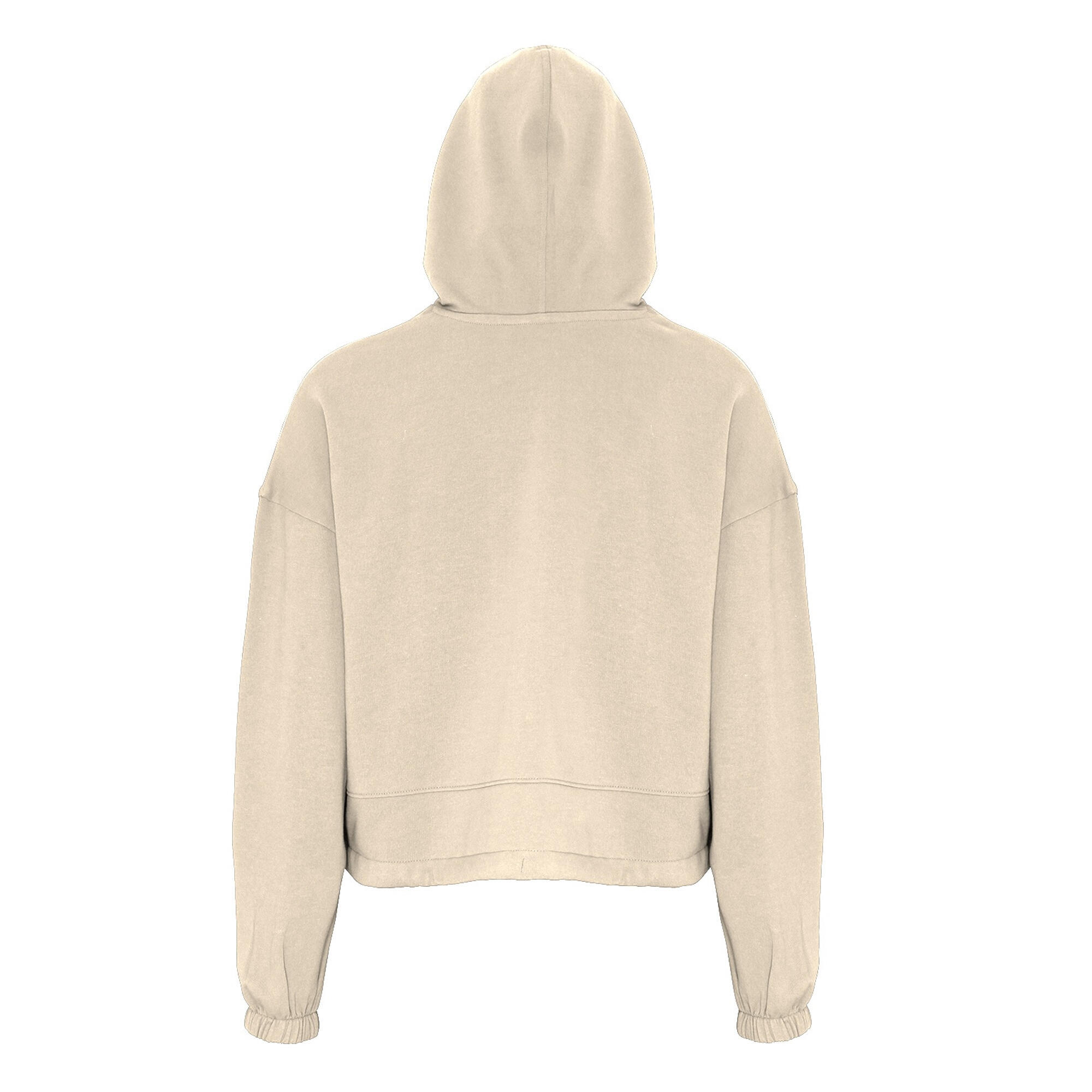 Felpa Corta Con Cappuccio Oversize Donna TriDri Naturale 2/3