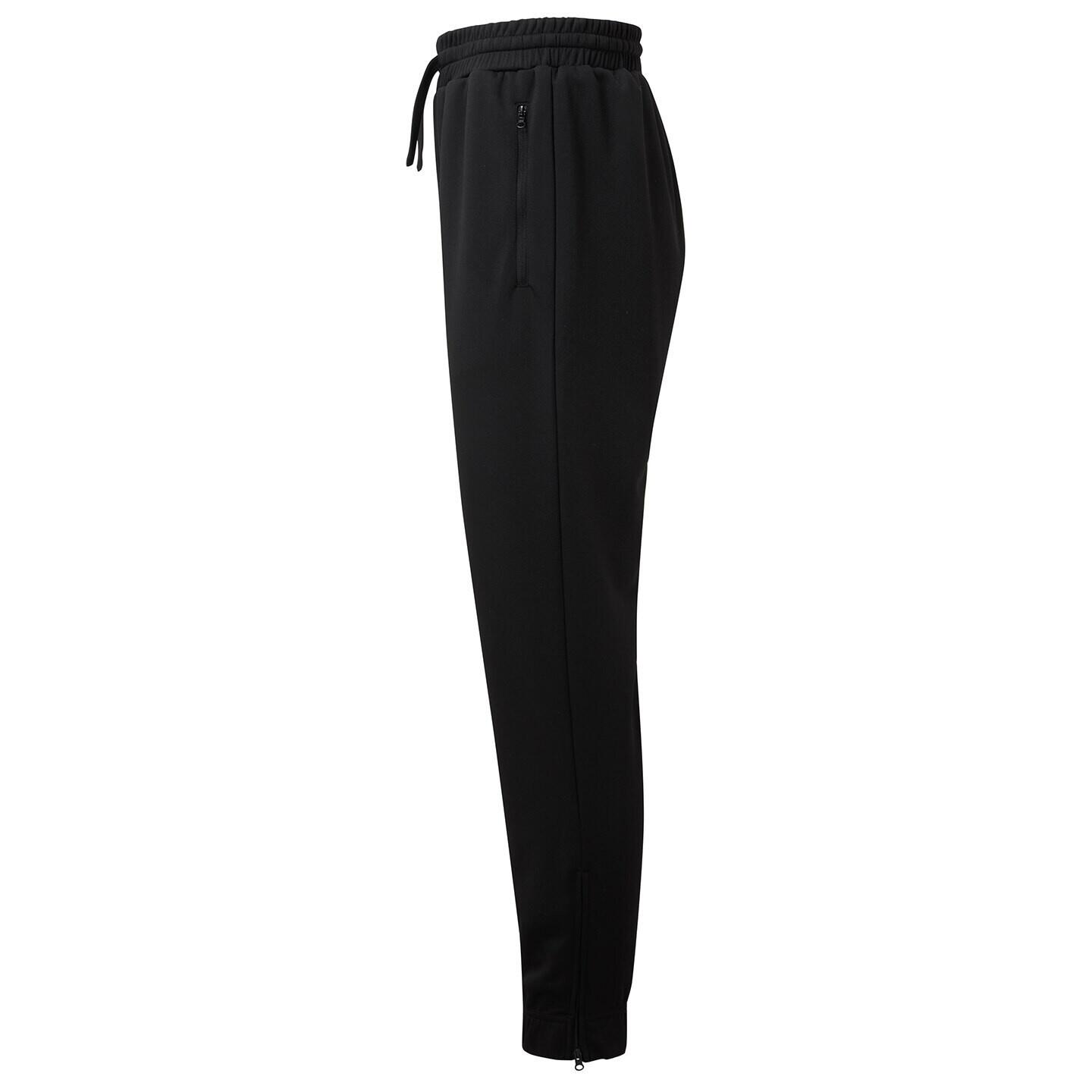 Womens/Ladies Spun Dyed Jogging Bottoms (Black) 3/3