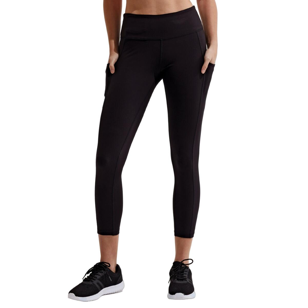 Womens/Ladies 7/8 Leggings (Black) 4/4