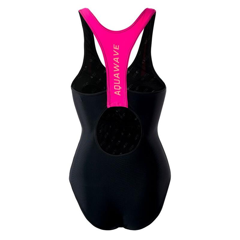 Maillot de bain 1 pièce ASMA Femme (Noir / Framboise vif)