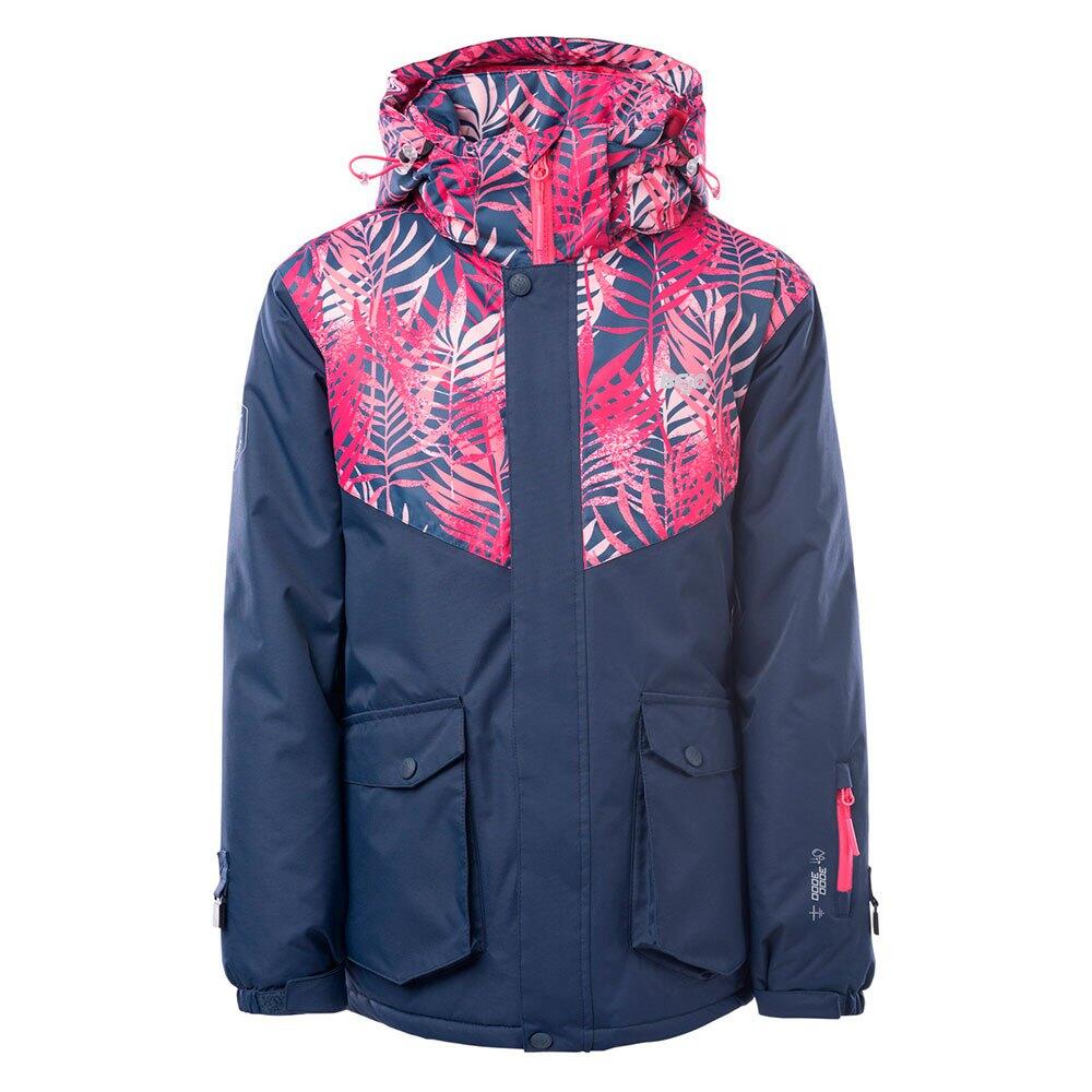 BEJO Girls Yuki Leaves Ski Jacket (Black Iris/Tropical Pink)