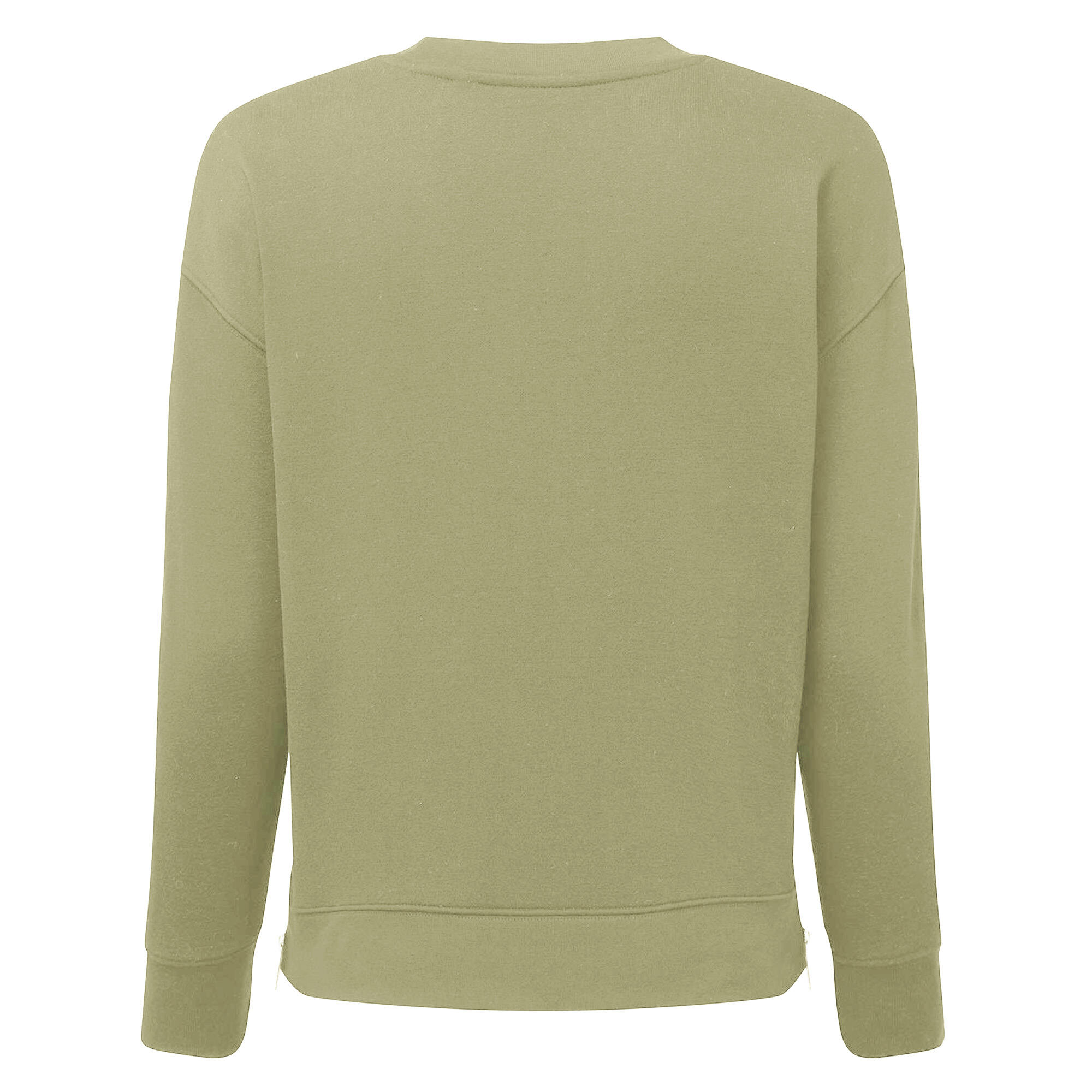 Womens/Ladies Recycled Zipped Sweatshirt (Sage Green) 2/3