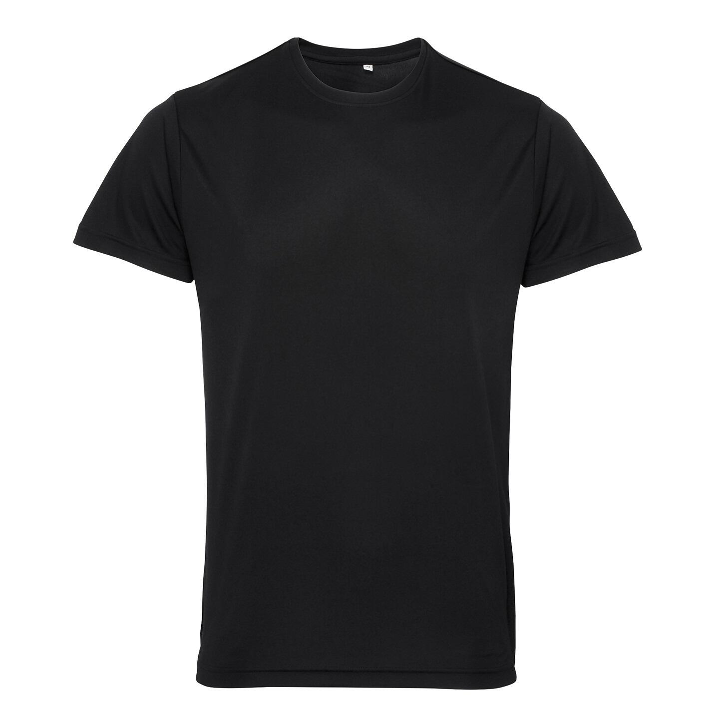 TRIDRI Mens Performance Melange Recycled TShirt (Black)