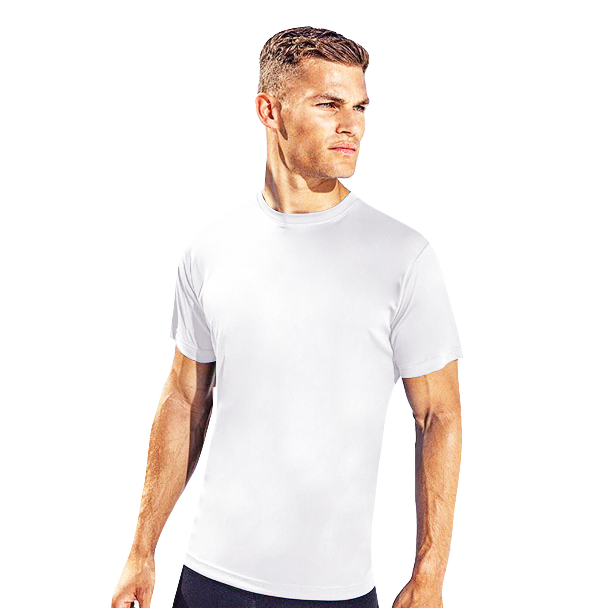 Mens Performance TShirt (White) 3/3