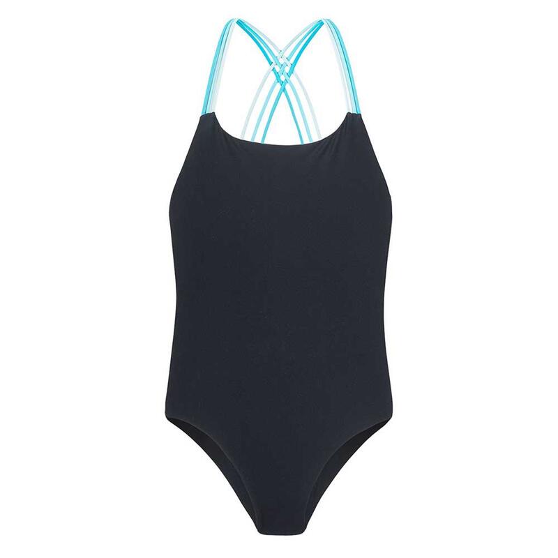 Maillot de bain 1 pièce HARMA Fille (Noir / Bleu clair vif)