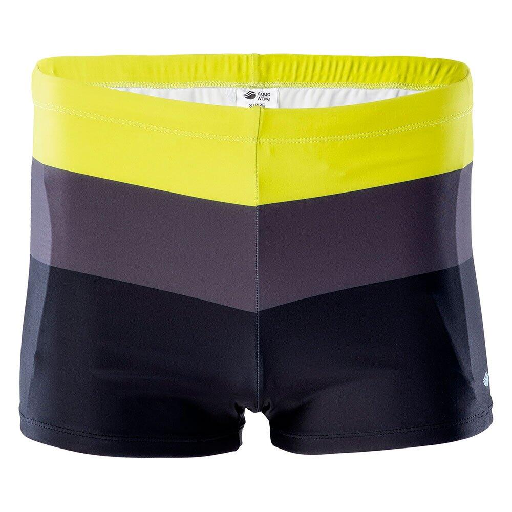 Aquawave - Short De Bain Motif/style À Rayures Homme (jaune / Fer / Noir) - Boardshort - Gris|noir|vert - 40 M - Decathlon
