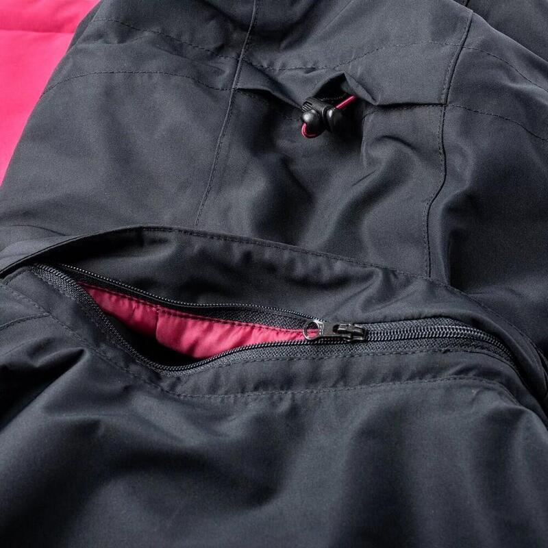 Chaqueta de Esquí Nampa para Mujer Antracita, Rojo Remolacha