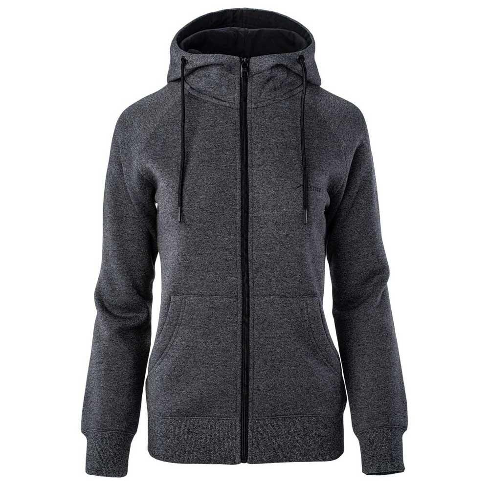 ELBRUS Dames Chiano Full Zip Hoodie (Donkergrijs Melange/Zwart)