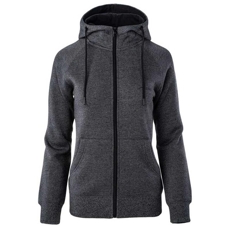 Dames Chiano Full Zip Hoodie (Donkergrijs Melange/Zwart)