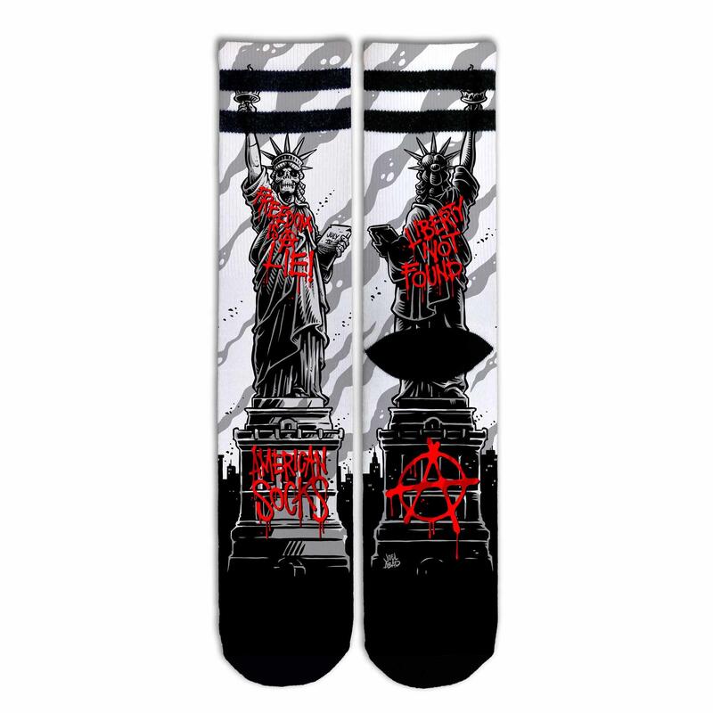 Calzini American Socks Freedom is a lie - Mid High