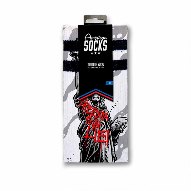 Socken American Socks Freedom is a lie - Mid High
