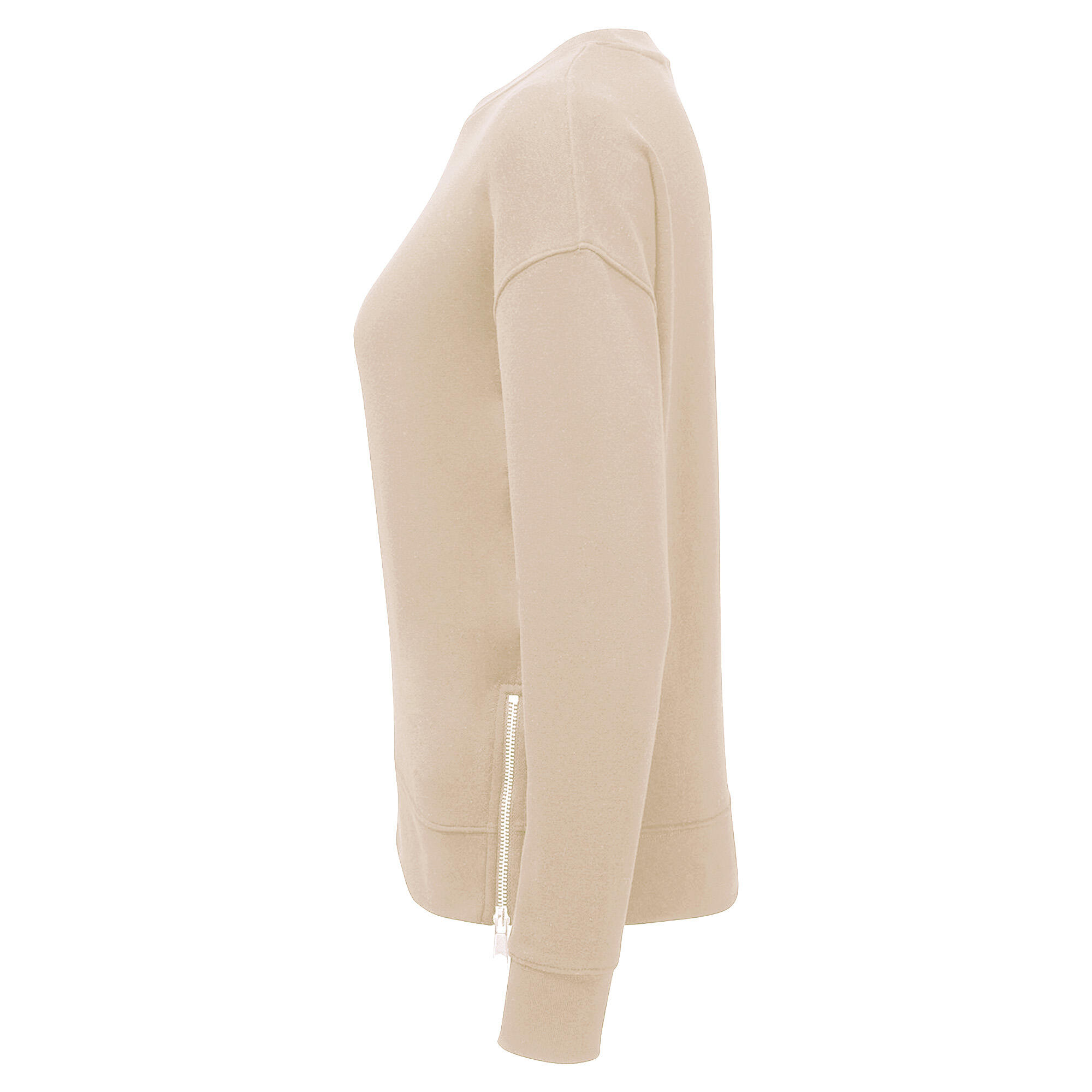 Womens/Ladies Zipped Sweatshirt (Nude) 3/3