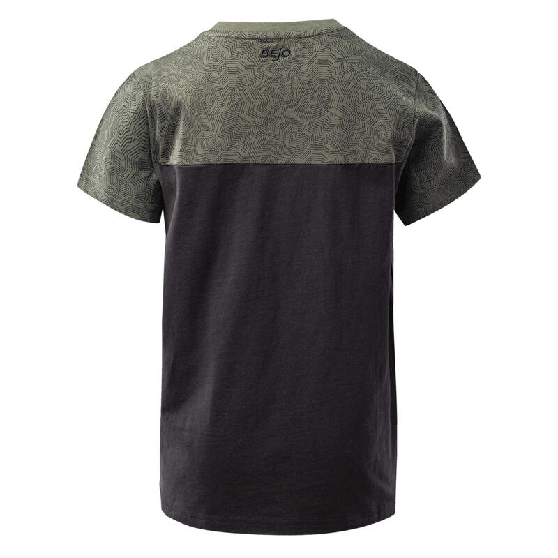 Jongens Tweekleurig Tshirt (Diepe Dieptes/Zwart)