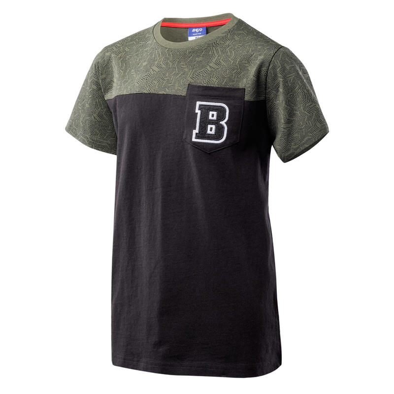 Jongens Tweekleurig Tshirt (Diepe Dieptes/Zwart)