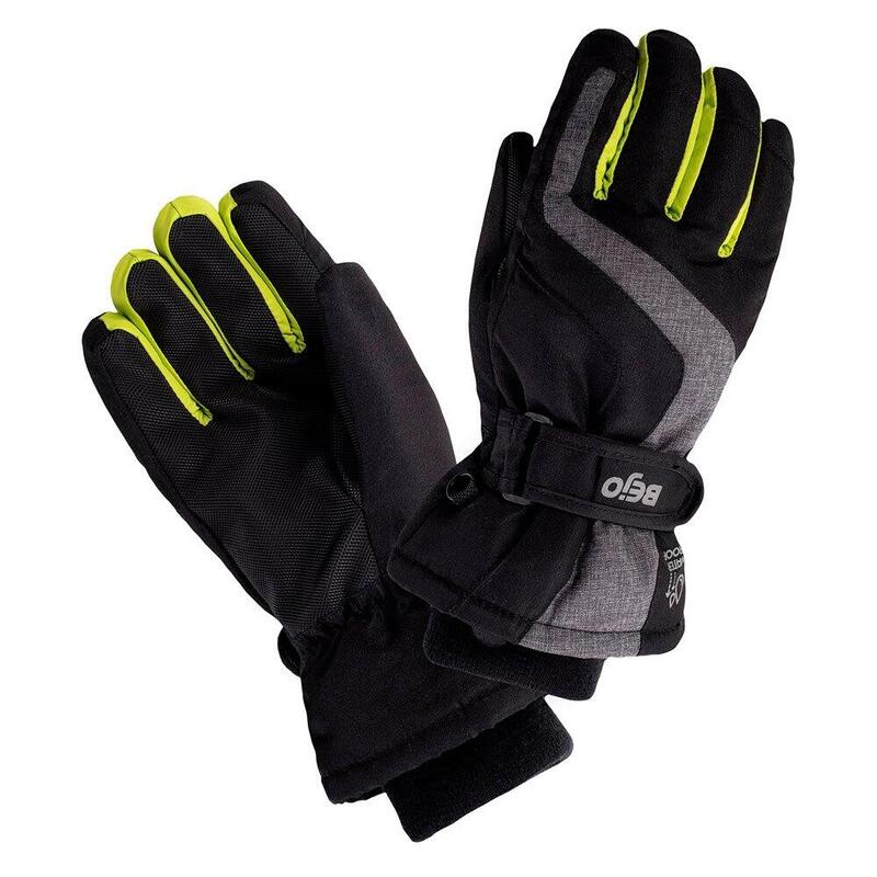 Gants de ski BRISE Garçon (Noir / Vert clair)