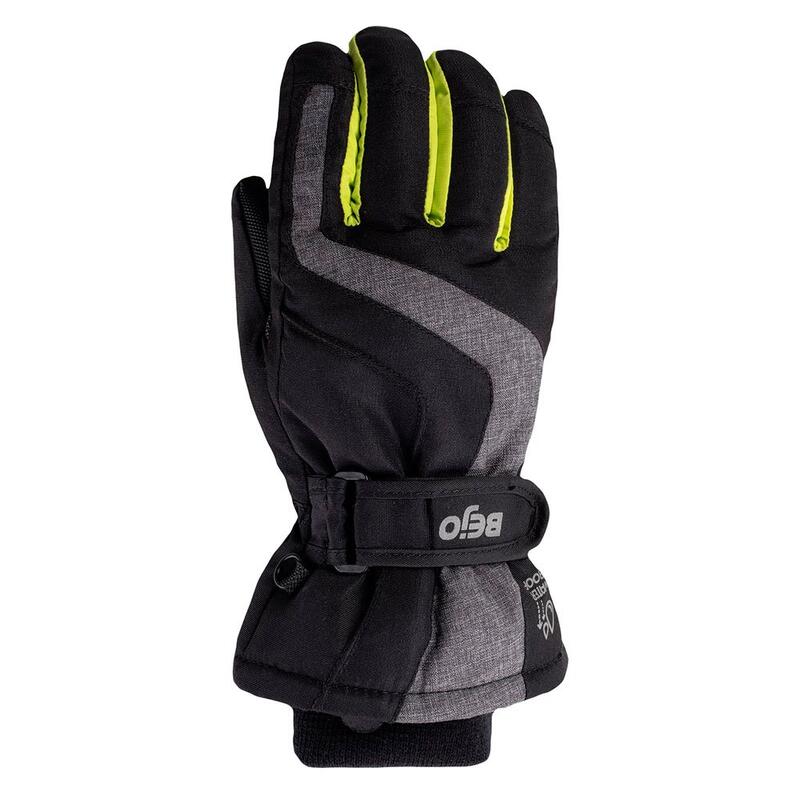 Gants de ski BRISE Garçon (Noir / Vert clair)