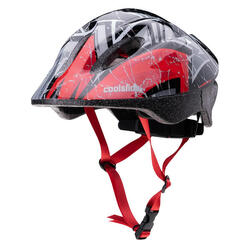 Casque SWISH Garçon (Noir / Rouge cramoisi)