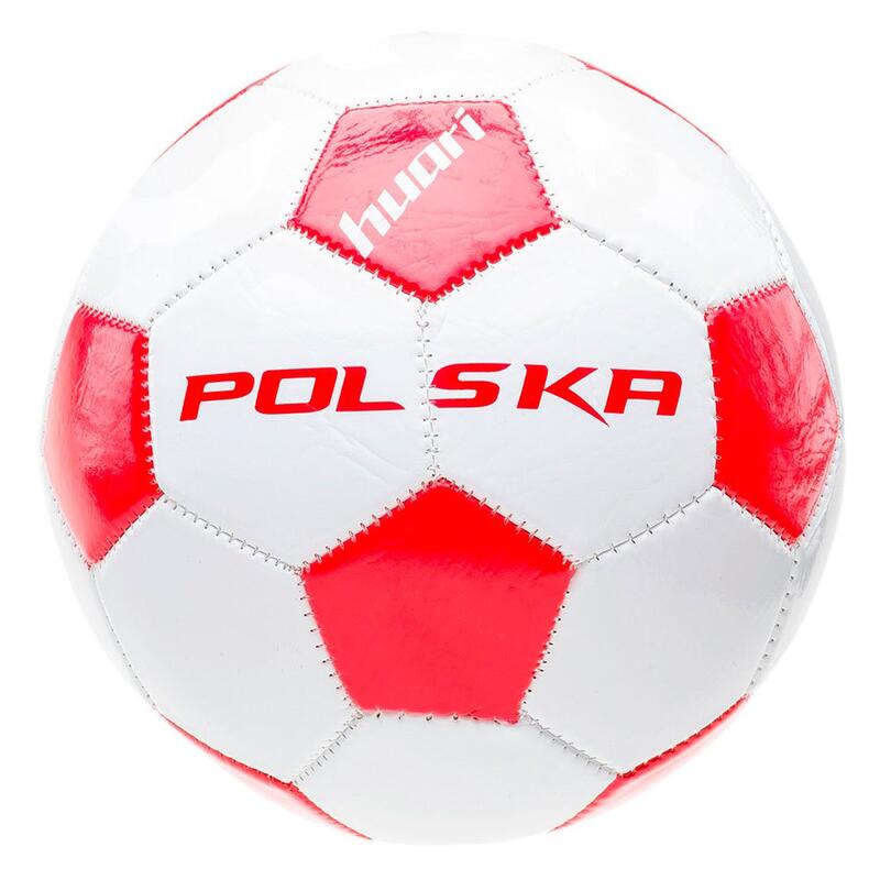 Ballon de foot POLSKA (Rouge vif / Blanc)