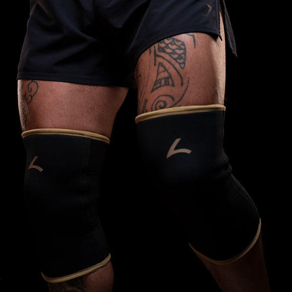 Powerlifting Knee Sleeves - Knie Bandages - 7 mm - Goud