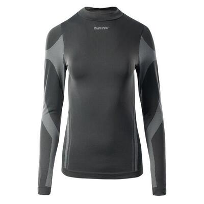 Dames surmi thermische base layer top met lange mouwen (antraciet / grijs)