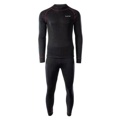 Dames sorin thermische base layers set (zwart/merlot)