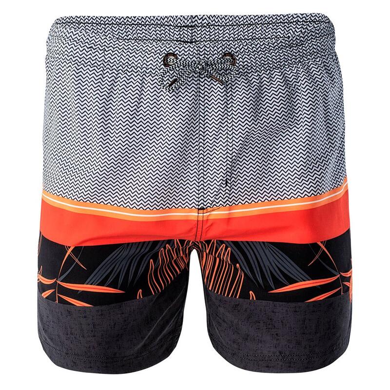 Costume Da Bagno A Pantaloncino Palmo Uomo Aquawave Palawan Nero Arancio