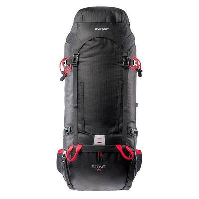 Adulto Unisex Logo 75 L Zaino Hi-Tec Stone Nero Rosso Alto Rischio