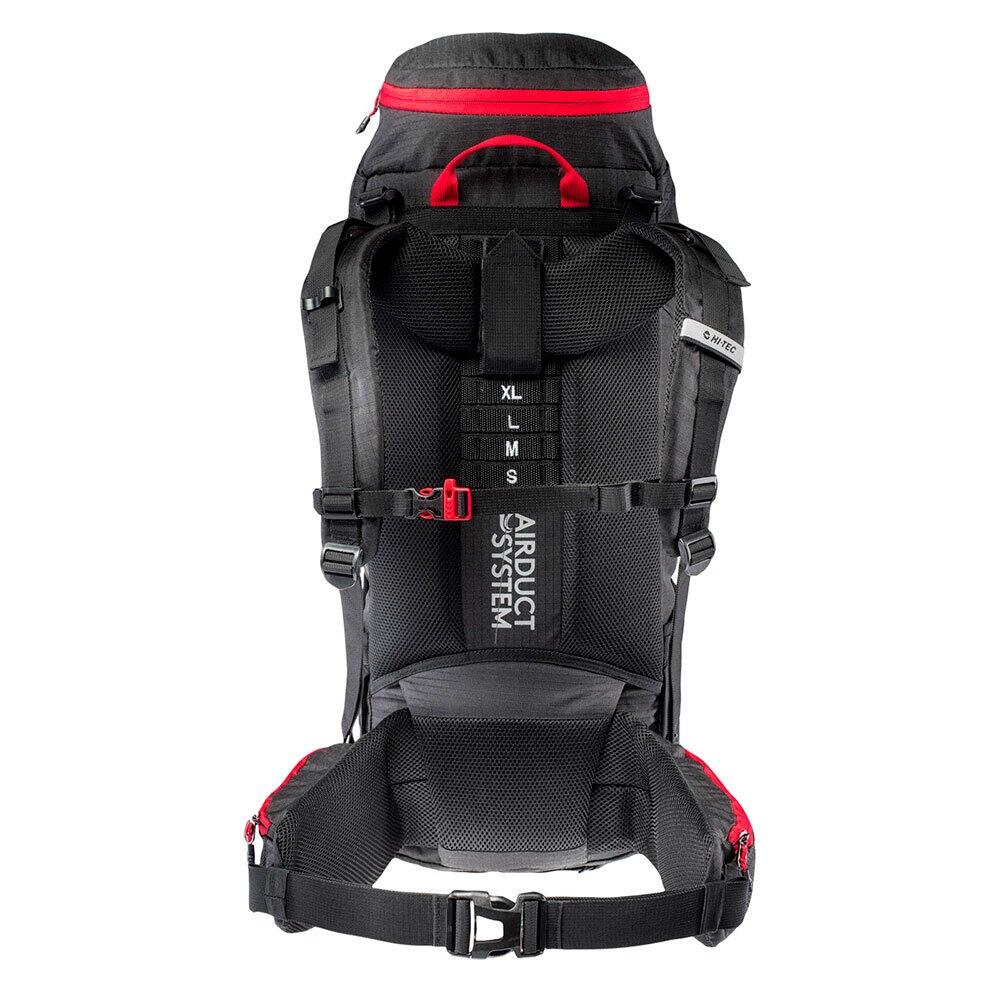Adulto Unisex Logo 75 L Zaino Hi-Tec Stone Nero Rosso Alto Rischio 2/4