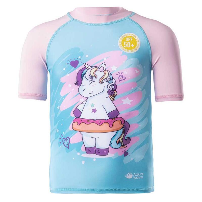 Kinderen/Kinderen Uverini Pony Rash Guard (Wit/Roze)