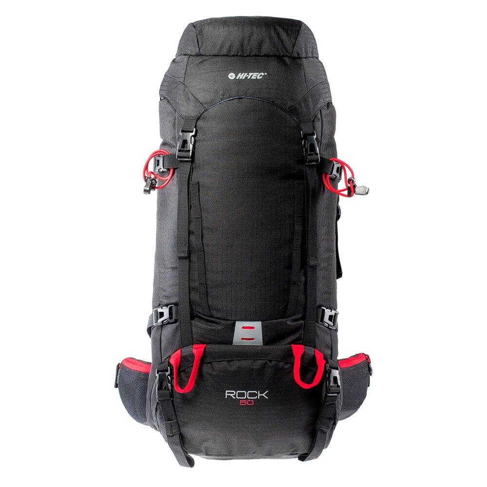 HI-TEC Rock 50L Rugzak (Zwart/hoog risico rood)