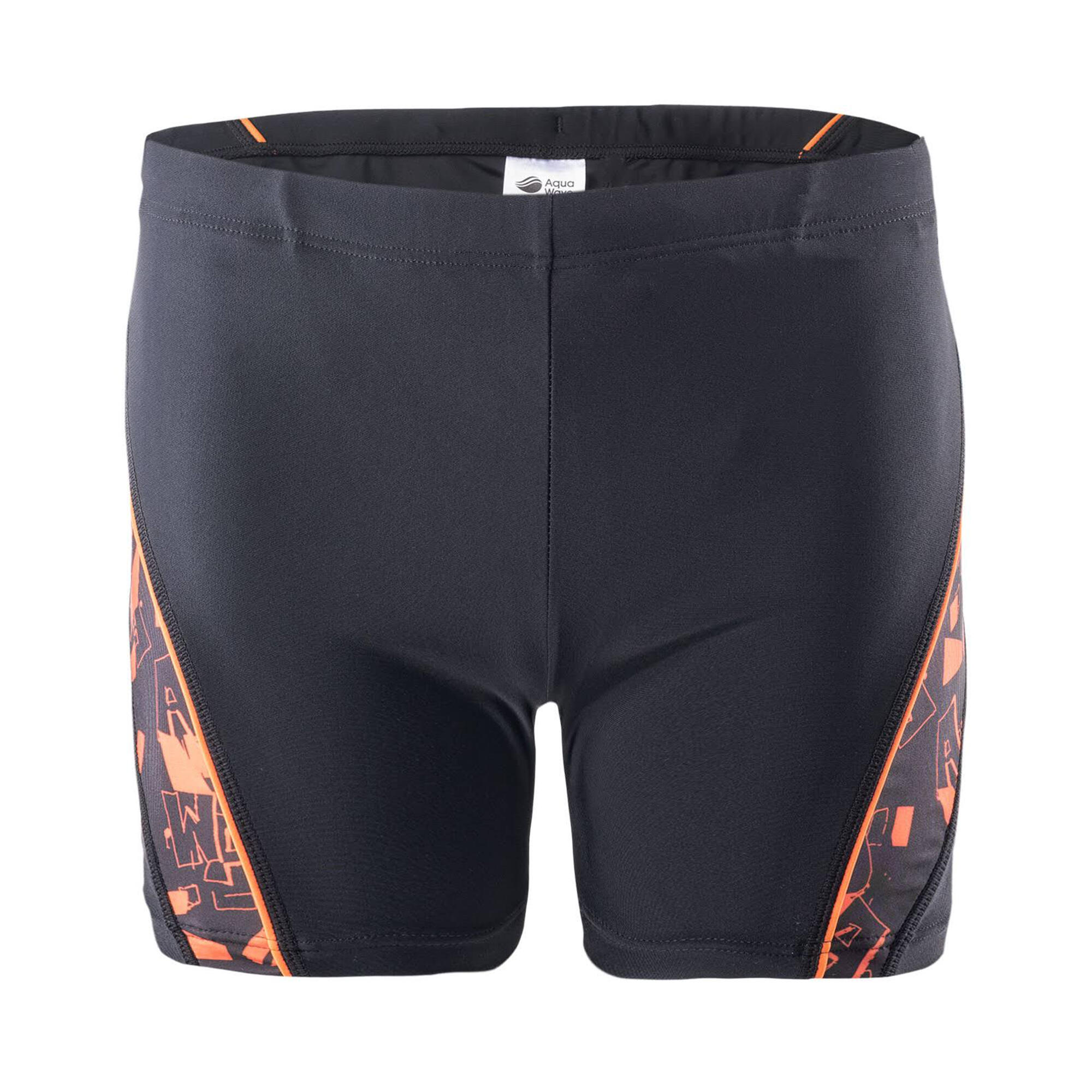 Aquawave - Short De Bain Fiero Garçon (noir / Noir) - Boardshort - Noir|orange - 13 Ans - Decathlon