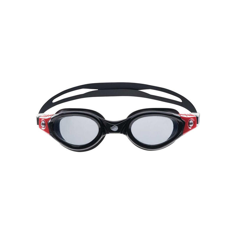 Visio zwembril voor volwassenen (Rook/Zwart/Rood)