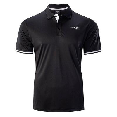 Heren helsi poloshirt (zwart/wit)