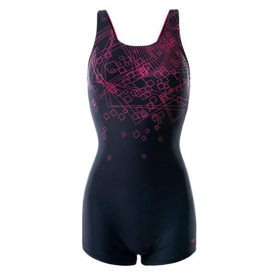 Costume Da Bagno Intero Donna Aquawave Qarakuma Nero Lampone Rosa Sorbetto