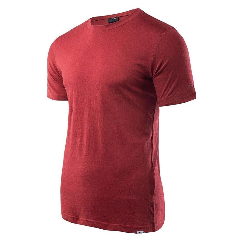 Camiseta Puro de Manga Corta para Hombre Merlot