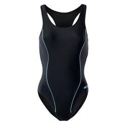 Maillot De Bain 1 Pièce ABRA Femme (Noir / Bleu Ciel)