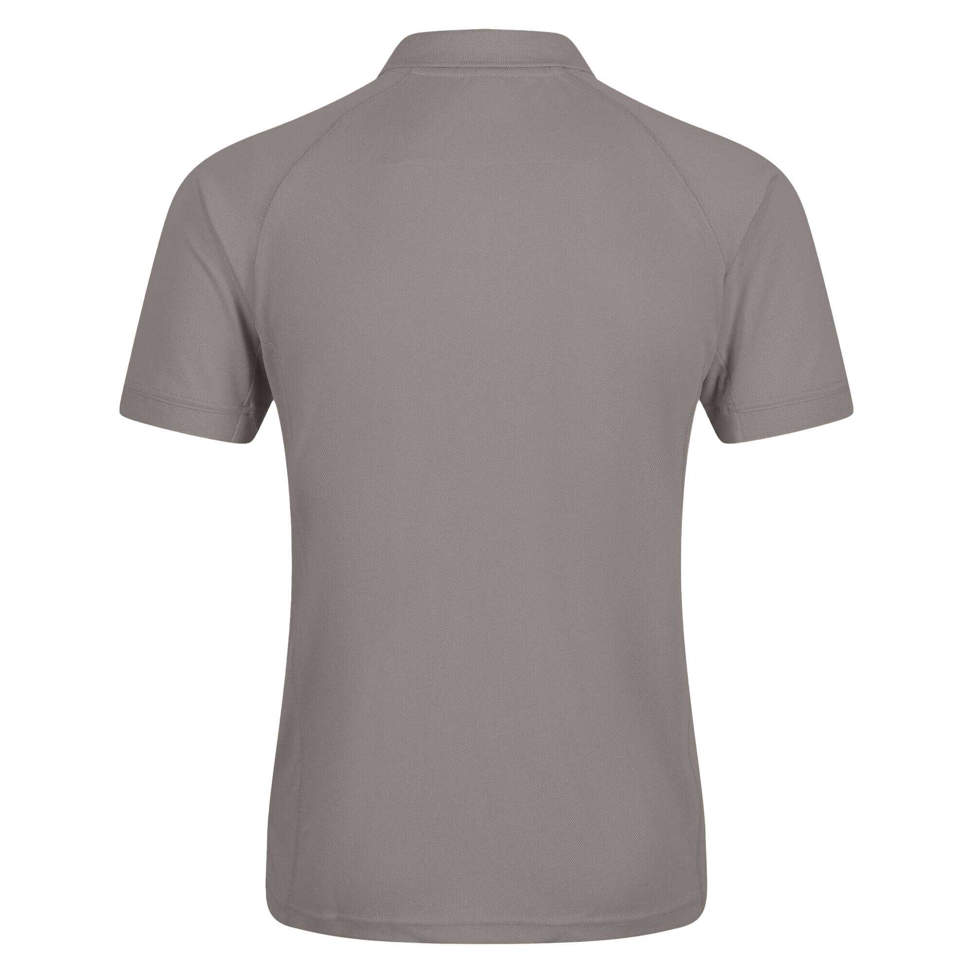 Professional Mens Coolweave Short Sleeve Polo Shirt (Silver Grey) 2/4