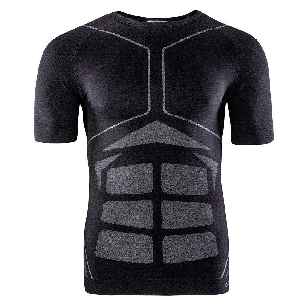 Mens Berza Thermal Seamless TShirt (Black/Grey) 1/4