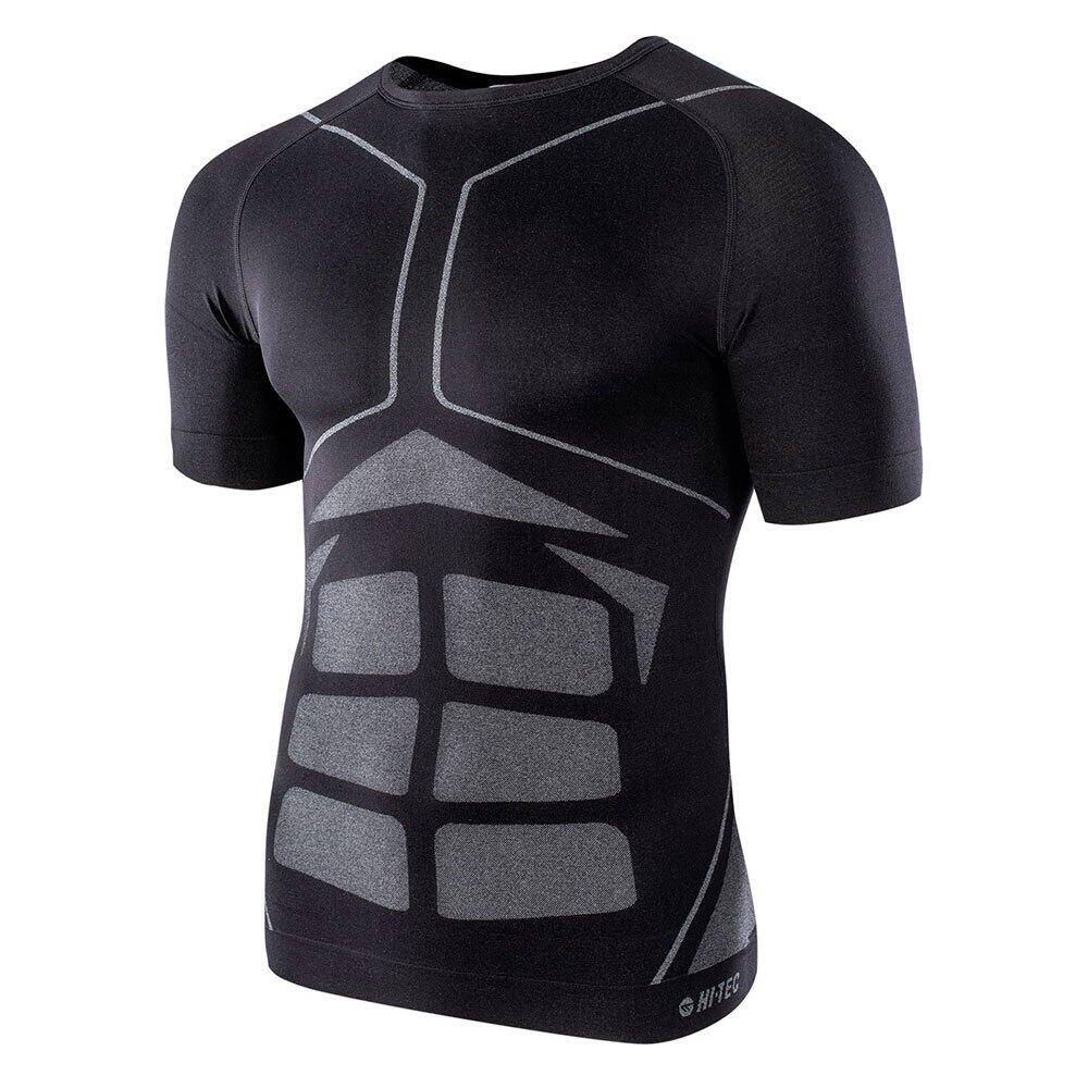 Mens Berza Thermal Seamless TShirt (Black/Grey) 3/4
