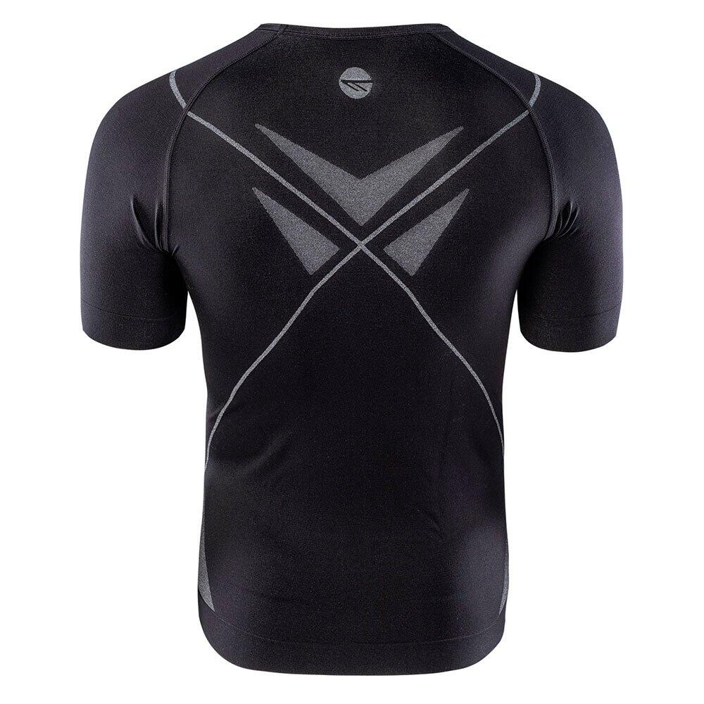 Mens Berza Thermal Seamless TShirt (Black/Grey) 2/4