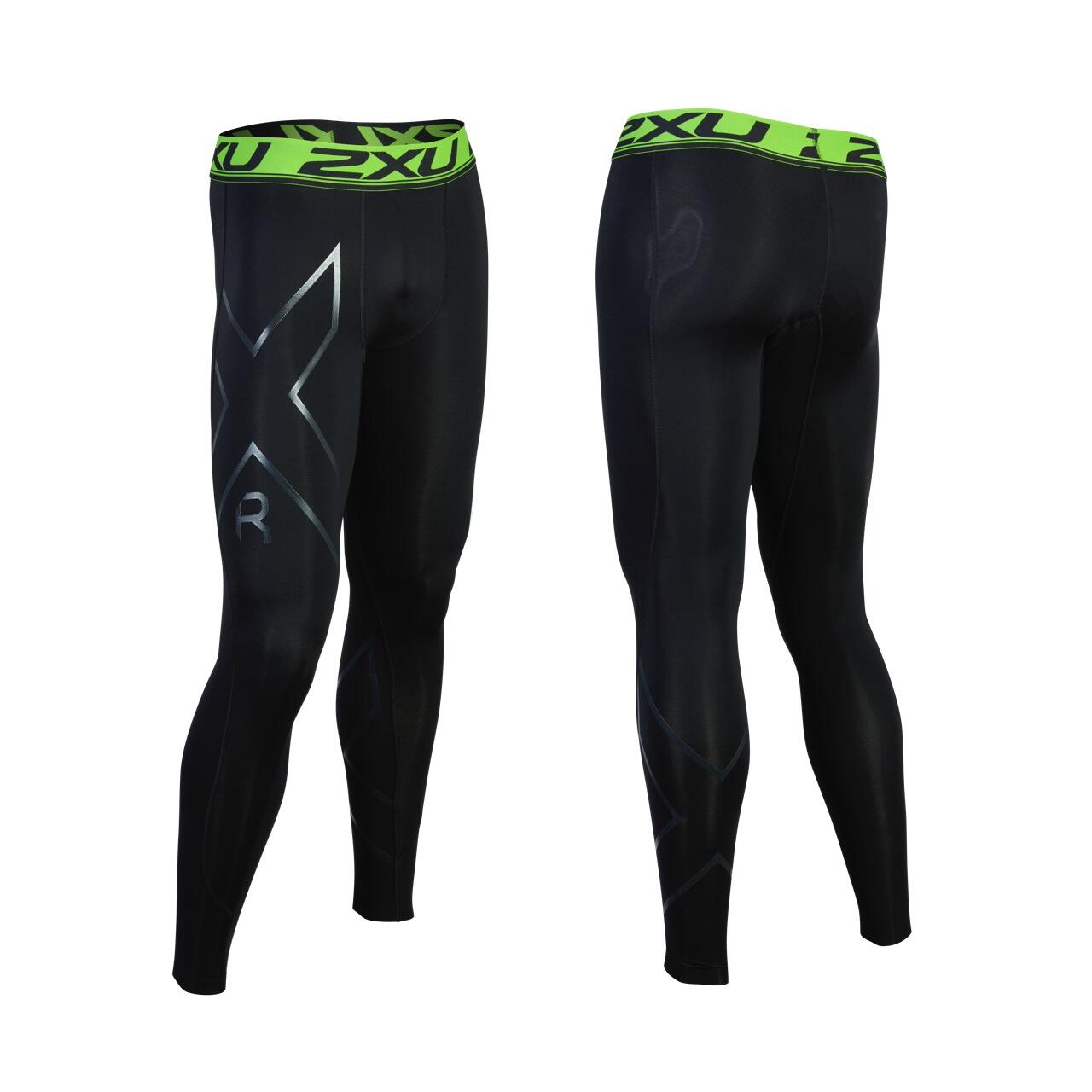 2XU Men's Refresh Recovery Compression Tights - Black / Nero - Size ST 4/5